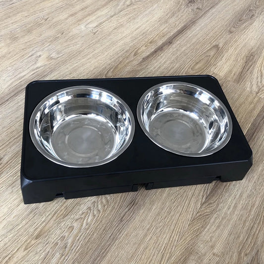 Adjustable Elevated Dog/Cat Feeder Bowls
